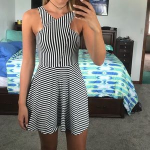 Hollister Black and White Striped Dress
